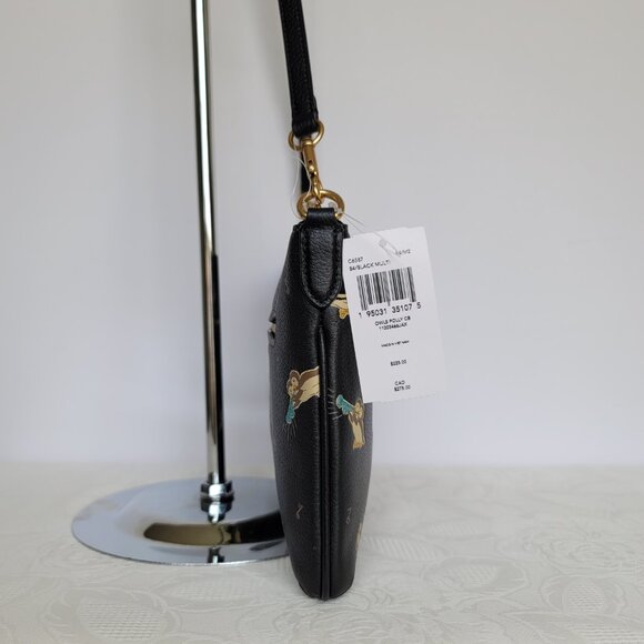 COACH Musical Print Pebbled Leather Polly Crossbody & Mini-Skinny ID Card Case ⭐ - Picture 9 of 16